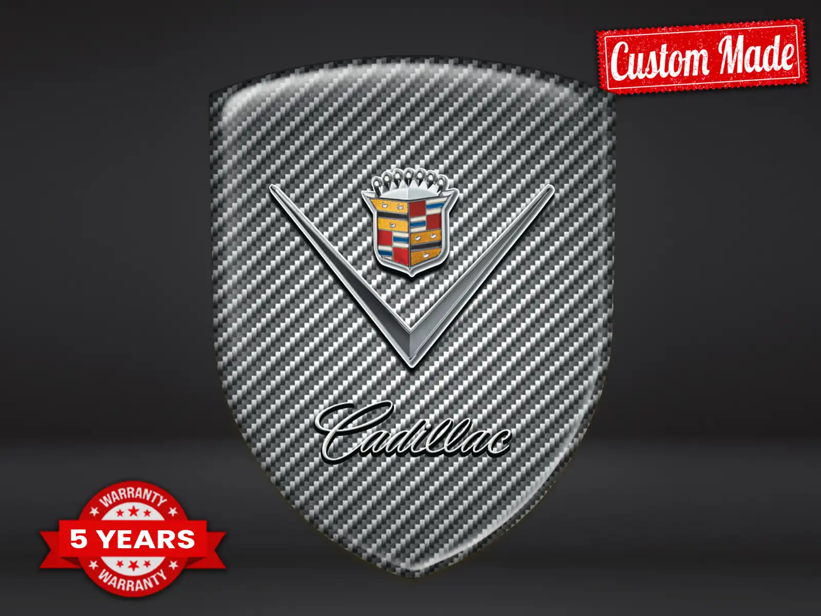 Cadillac Sticker Bombé Premium Luxe Étiquettes Véhicules ST